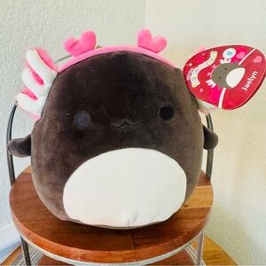 Squishmallows Pink and Brown Heart Antler Plush